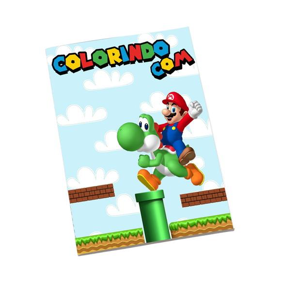 Revistinha para Colorir Tema Super Mario