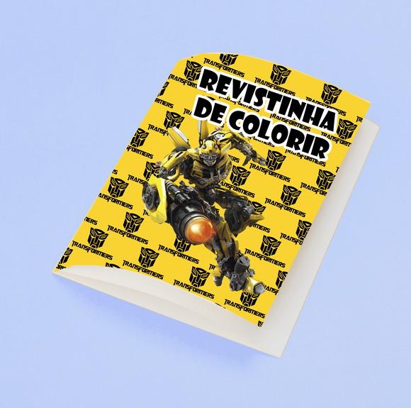 Revistinha para Colorir Tema Transformers
