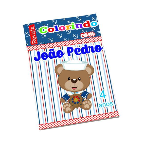 Revistinha para Colorir Tema Ursinho Marinheiro