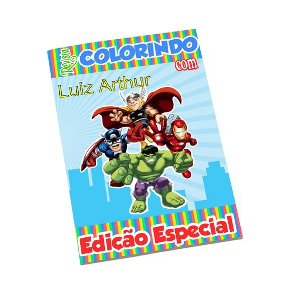 Revistinha para Colorir Tema Vingadores