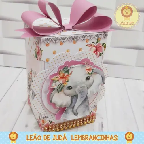 Caixinha para festa tema safari menina