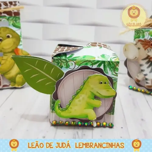 Caixinha para festa tema safari menino