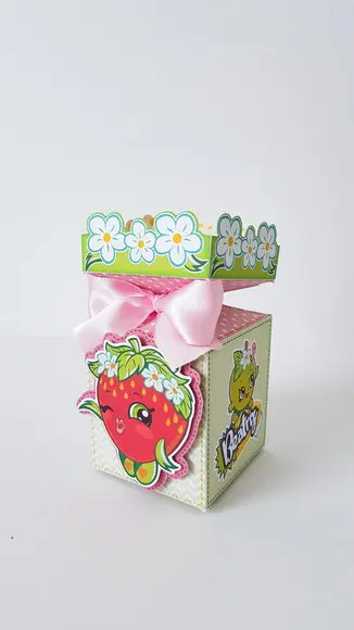 Caixinha para festa tema shopkins