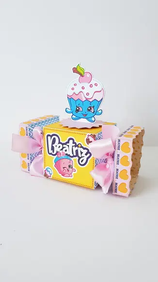 Caixinha para festa tema shopkins