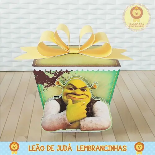 Caixinha para festa tema shrek