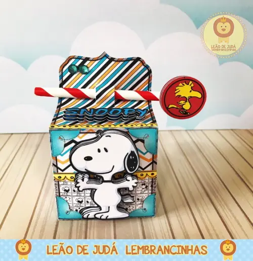 Caixinha para festa tema snoopy