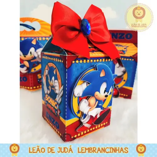 Caixinha Para Festa Tema Sonic