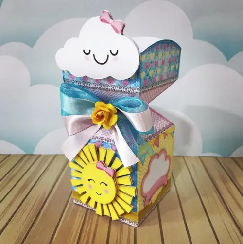 Caixinha para festa tema sunshine