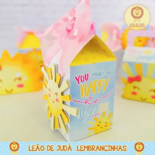 Caixinha para festa tema sunshine