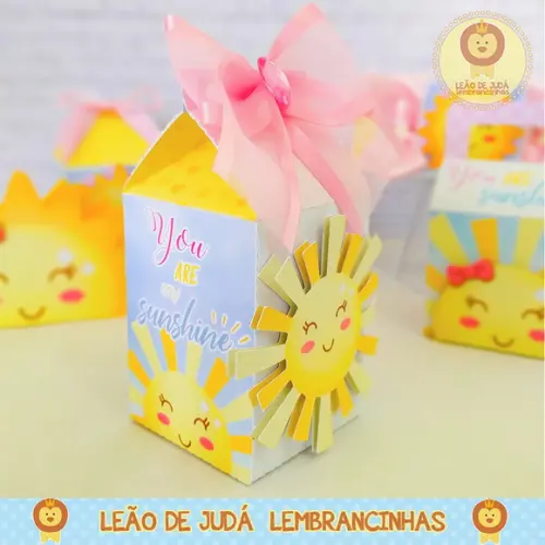 Caixinha para festa tema sunshine