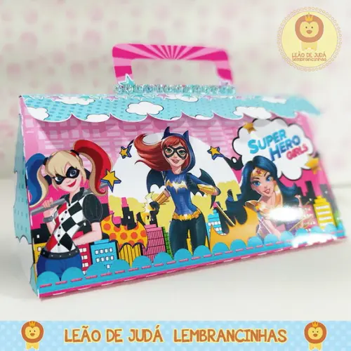 Caixinha para festa tema super girls