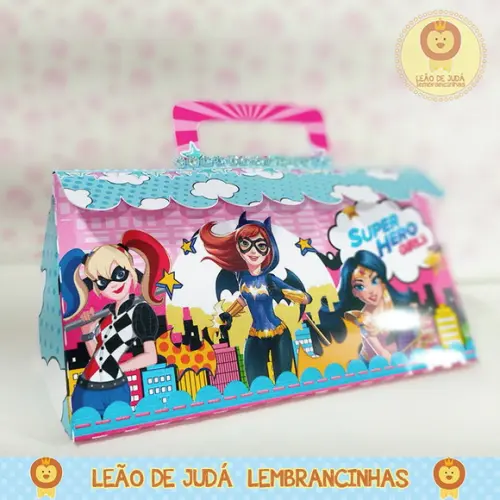 Caixinha para festa tema super girls