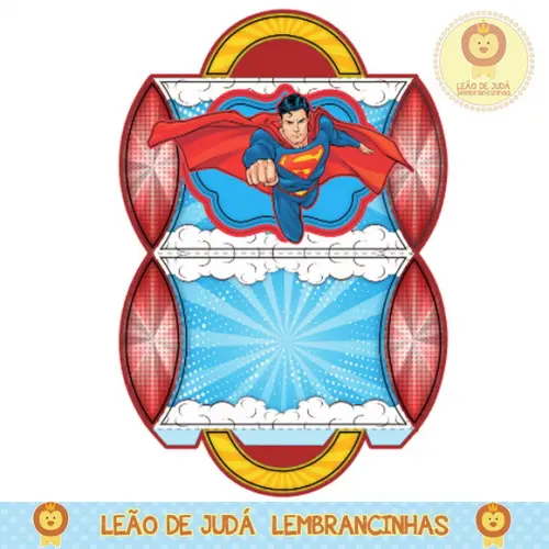 Caixinha para festa tema Super homem