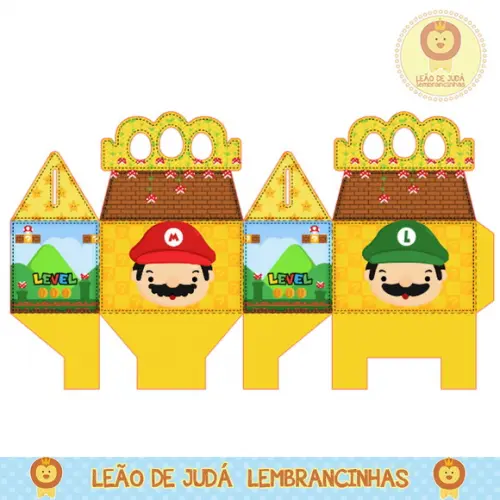 Caixinha para festa tema super mario