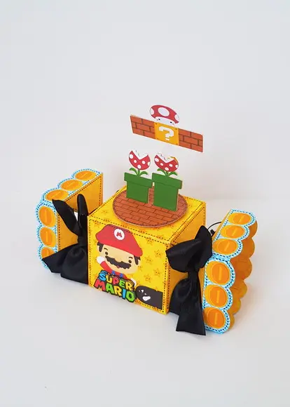 Caixinha para Festa Tema Super Mario