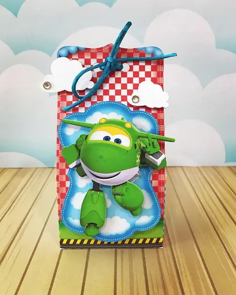 Caixinha para Festa Tema Super Wings