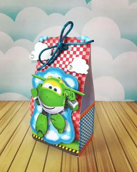 Caixinha para Festa Tema Super Wings