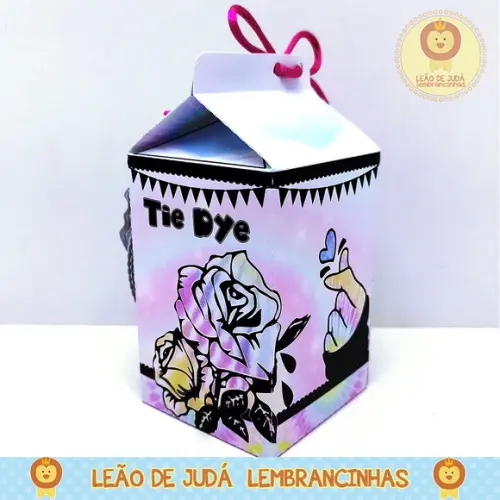 Caixinha para festa tema tie dye