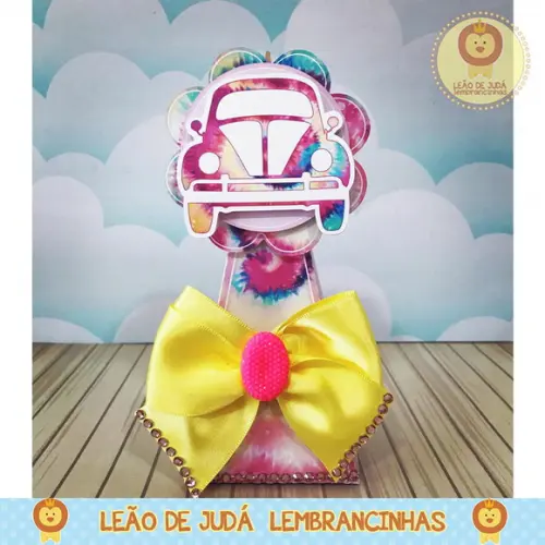 Caixinha para festa tema tie dye