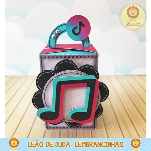 Caixinha para festa tema tik tok