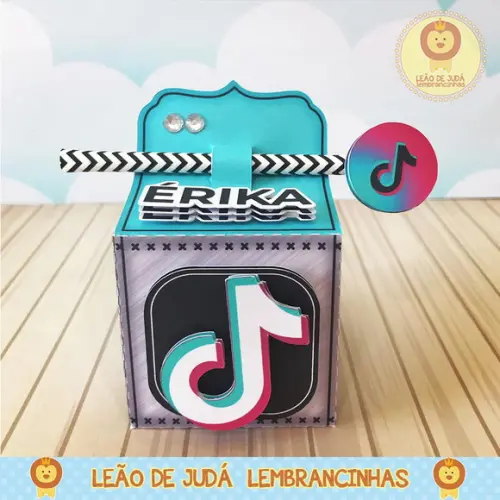 Caixinha para festa tema tik tok