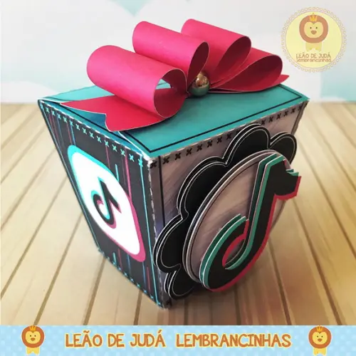 Caixinha para festa tema tik tok