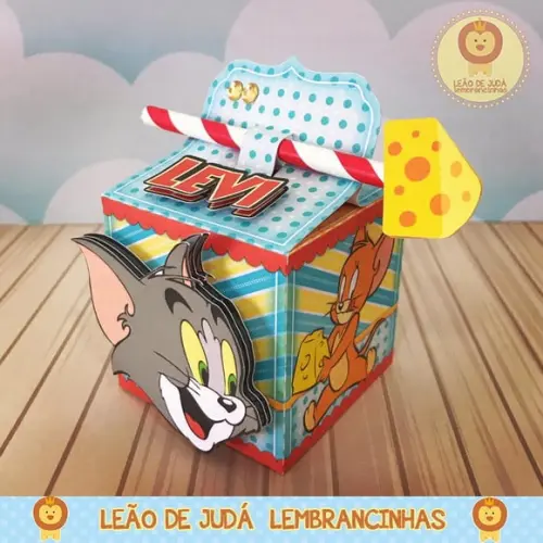 Caixinha para Festa Tema Tom e Jerry
