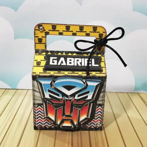 Caixinha para festa tema transformers