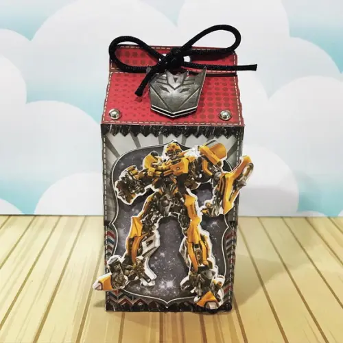 Caixinha para festa tema transformers