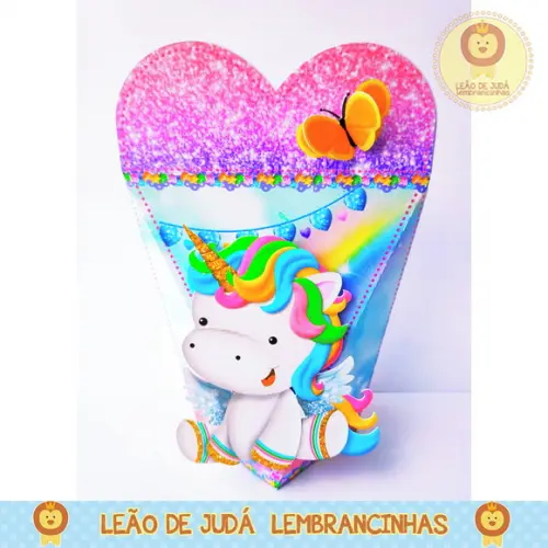 Caixinha para festa tema unicórnio