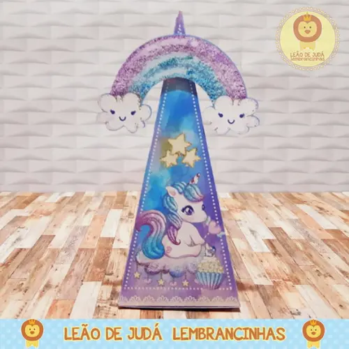 Caixinha para festa tema unicórnio