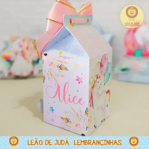 Caixinha para festa tema unicórnio