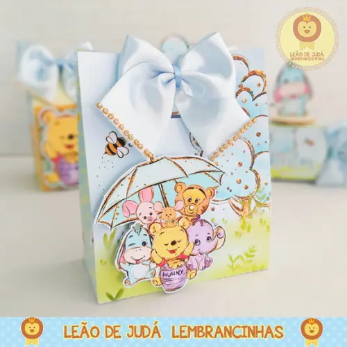 Caixinha para festa tema ursinho pooh