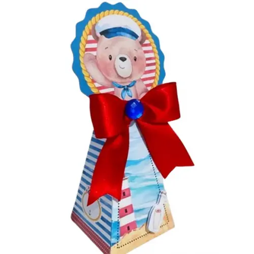 Caixinha para Festa Tema Ursinho Marinheiro