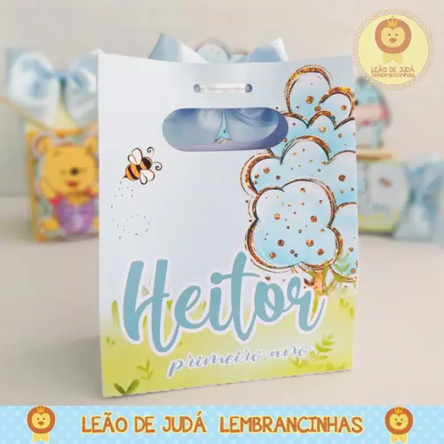 Caixinha para festa tema ursinho pooh