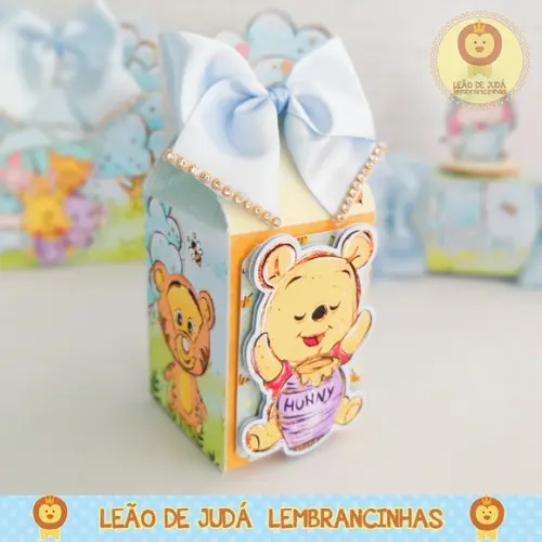 Caixinha para festa tema ursinho pooh