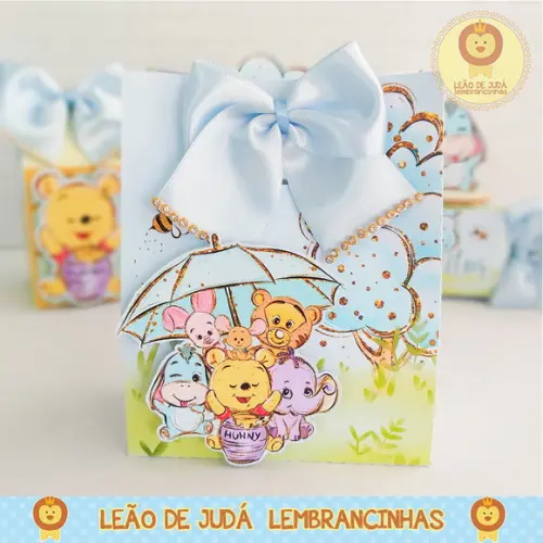 Caixinha para festa tema ursinho pooh