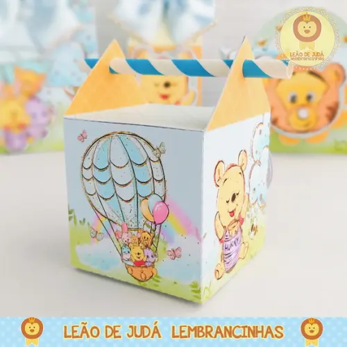 Caixinha para festa tema ursinho pooh