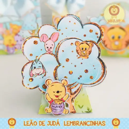 Caixinha para festa tema ursinho pooh