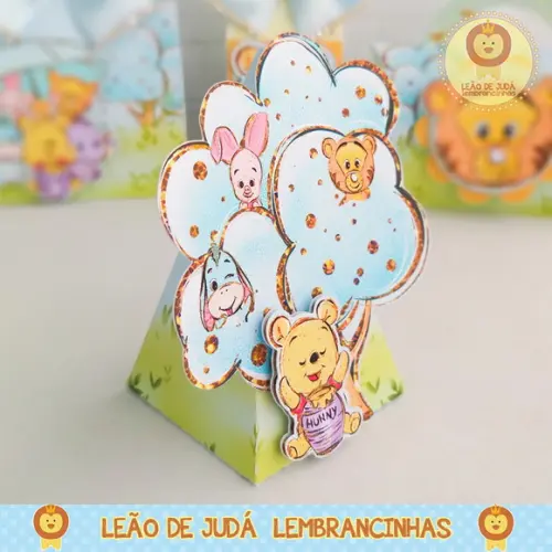 Caixinha para festa tema ursinho pooh