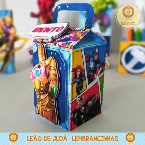 Caixinha para festa tema vingadores