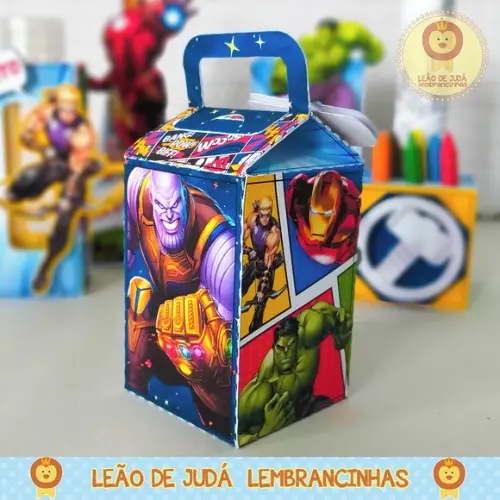 Caixinha para festa tema vingadores