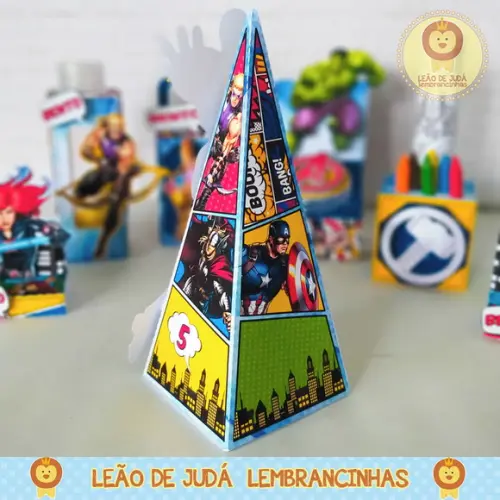 Caixinha para Festa Tema Vingadores