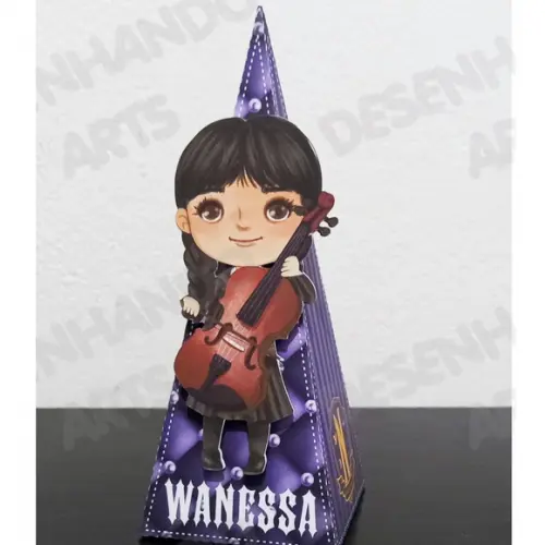Caixinha para Festa Tema Wandinha