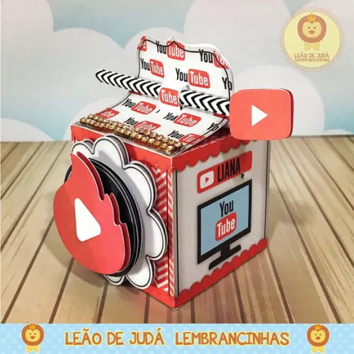 Caixinha para festa tema you tube