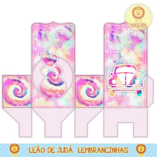 caixinha para festa tie dye
