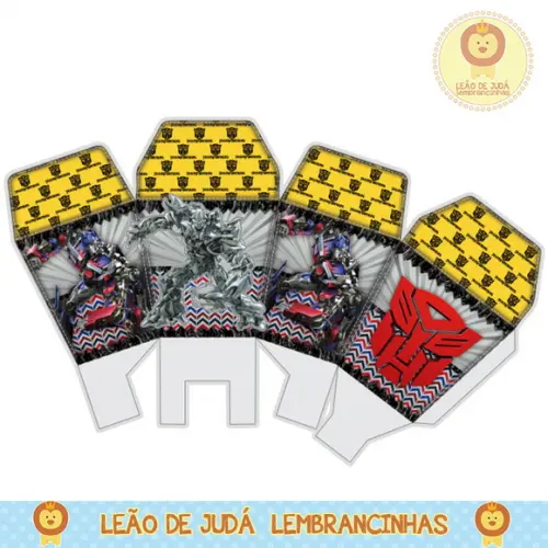 caixinha para festa transformers
