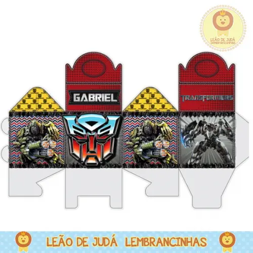caixinha para festa transformers