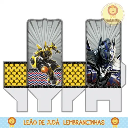 caixinha para festa transformers