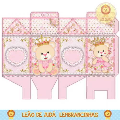 caixinha para festa ursinha princesa